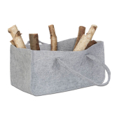 Kaminholztasche 27,0 l grau 25,0 x 50,0 x 25,0 cm