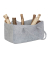 Kaminholztasche 27,0 l grau 25,0 x 50,0 x 25,0 cm