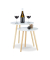 Beistelltisch-Set 10020985_49, 41/47cm (H), 39/47,5cmx39/47,5cm (BxT), rund, weiß / braun