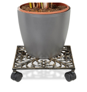 Pflanzenroller Metall 27,5 x 27,5 x 7,5 cm bronze