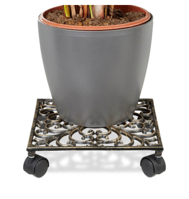 Pflanzenroller Metall 27,5 x 27,5 x 7,5 cm bronze
