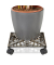 Pflanzenroller Metall 27,5 x 27,5 x 7,5 cm bronze