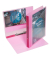 Präsentationsringbuch 9330-00781, A4 2 Ringe Kunststoff, 1 Außentasche, 1 Innentasche, rot-transparent