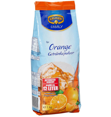 Orange Getränkepulver
