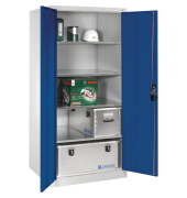 Stahlschrank blau/grau