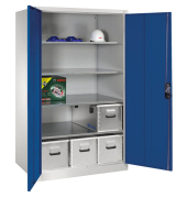 Stahlschrank blau/grau