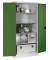 Werkstattschrank 8924-052, Stahl abschließbar, 5 OH, 93 x 195 x 80 cm, grün/lichtgrau