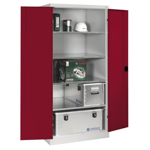 4064615165932 - Werkstattschrank 8924-052 Stahl abschließbar 5 OH 93 x 195 x 80 cm rot lichtgrau 4064615165932 C+P-Möbel 4064615165932 - Werkstattschrank 8924-052 Stahl abschließbar 5 OH 93 x 195 x 80 cm rot lichtgrau 4064615165932 C+P-Möbel
