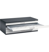 7100 Planschrank grau/schwarz 5 Schubladen