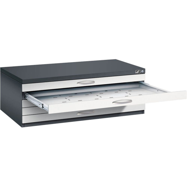 4067521472316 - Planschrank aus Stahl für Formate bis DIN A1 5 Schubladen schwarzgrau lichtgrau 4067521472316 - Planschrank aus Stahl für Formate bis DIN A1 5 Schubladen schwarzgrau lichtgrau