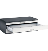 7100 Planschrank grau/schwarz 3 Schubladen