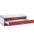 7100 Planschrank rot/grau 3 Schubladen
