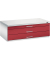 7100 Planschrank rot/grau 3 Schubladen