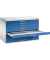 7100 Planschrank blau/grau 10 Schubladen