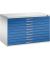 7100 Planschrank blau/grau 10 Schubladen