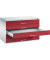 7100 Planschrank rot/grau 5 Schubladen