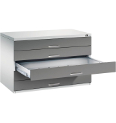 7100 Planschrank grau/grau 5 Schubladen