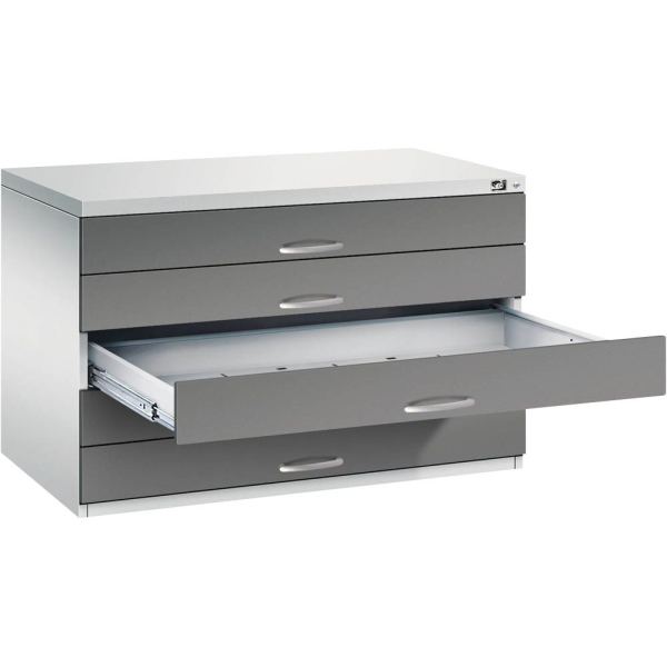 4068427436167 - Zeichnungsschrank DIN A1 5 Schubladen Höhe 760 mm lichtgrau vulkangrau C+P 4068427436167 - Zeichnungsschrank DIN A1 5 Schubladen Höhe 760 mm lichtgrau vulkangrau C+P
