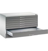 7100 Planschrank grau/grau 8 Schubladen