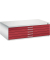 7200 Planschrank rot/grau 5 Schubladen