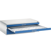 7200 Planschrank blau/grau 5 Schubladen
