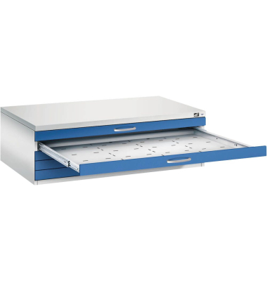7200 Planschrank blau/grau 5 Schubladen