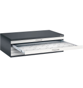 7200 Planschrank grau/schwarz 5 Schubladen