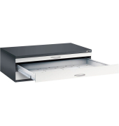 7200 Planschrank grau/schwarz 3 Schubladen