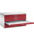 7200 Planschrank rot/grau 10 Schubladen