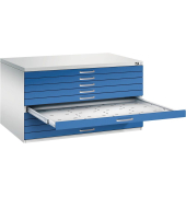 7200 Planschrank blau/grau 10 Schubladen