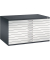 7200 Planschrank grau/schwarz 10 Schubladen