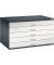 7200 Planschrank grau/schwarz 5 Schubladen