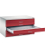7200 Planschrank rot/grau 5 Schubladen