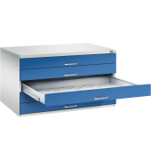 7200 Planschrank blau/grau 5 Schubladen