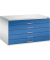 7200 Planschrank blau/grau 5 Schubladen
