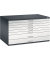 7200 Planschrank grau/schwarz 8 Schubladen