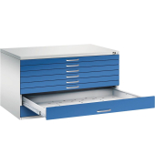 7200 Planschrank blau/grau 8 Schubladen