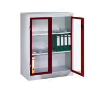 Stahlschrank rot / grau