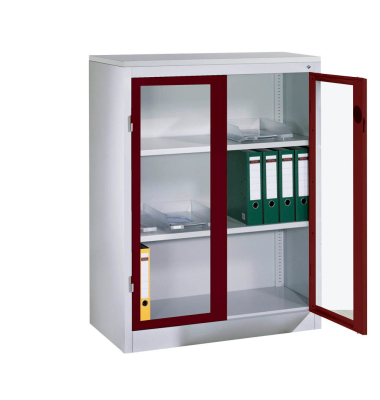 Stahlschrank rot / grau