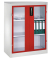 Stahlschrank rot / grau