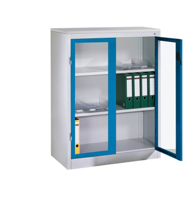 Stahlschrank blau / grau