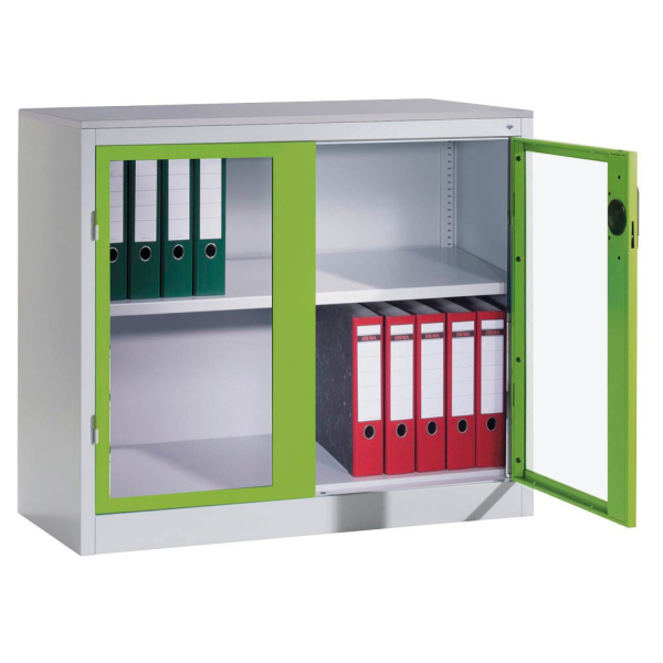 4064615243883 - CP Stahlschrank 8821-055 1050-80 lichtgrau viridingrün Acrylglas 930 x 500 x 1000 cm aufgebaut 4064615243883 - CP Stahlschrank 8821-055 1050-80 lichtgrau viridingrün Acrylglas 930 x 500 x 1000 cm aufgebaut