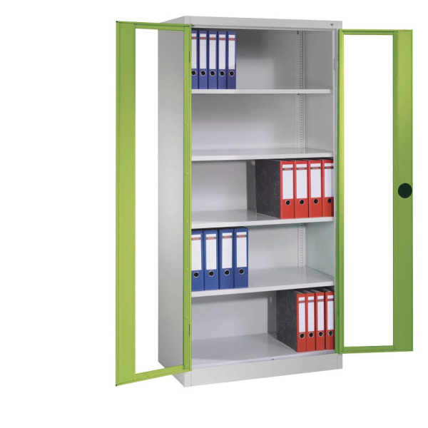 4064615150167 - CP Stahlschrank 8920-055 1040-80 lichtgrau viridingrün Acrylglas 930 x 400 x 1950 cm aufgebaut 4064615150167 - CP Stahlschrank 8920-055 1040-80 lichtgrau viridingrün Acrylglas 930 x 400 x 1950 cm aufgebaut