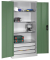 Werkstattschrank 8921-503, Stahl abschließbar, 4 OH, 93 x 195 x 50 cm, grün/lichtgrau