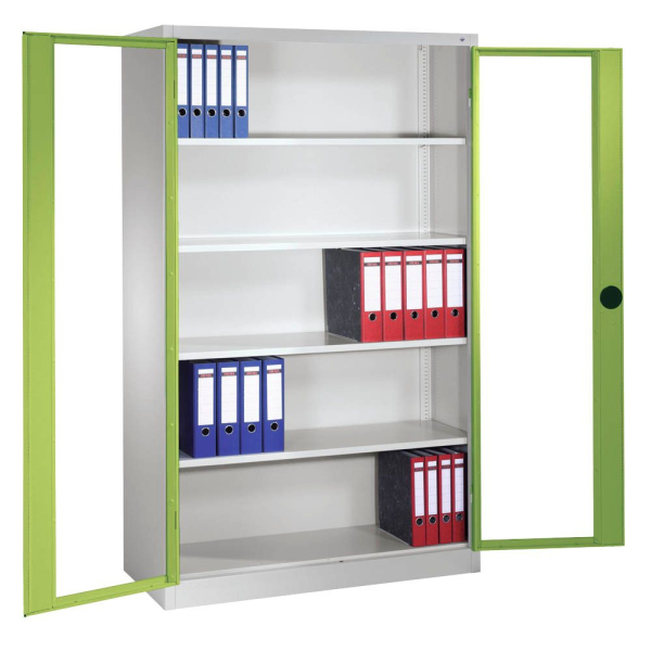 4064615171520 - CP Stahlschrank 8931-055 1060-80 lichtgrau viridingrün Acrylglas 1200 x 500 x 1950 cm aufgebaut 4064615171520 - CP Stahlschrank 8931-055 1060-80 lichtgrau viridingrün Acrylglas 1200 x 500 x 1950 cm aufgebaut