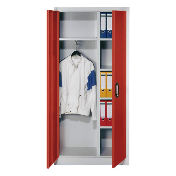 4064615190019 - Garderobenschrank 9260-30 Stahl abschließbar 5 OH 93 x 195 x 40 cm rot lichtgrau 4064615190019 C+P-Möbel 4064615190019 - Garderobenschrank 9260-30 Stahl abschließbar 5 OH 93 x 195 x 40 cm rot lichtgrau 4064615190019 C+P-Möbel