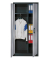 Garderobenschrank 9260-30, Stahl abschließbar, 5 OH, 93 x 195 x 40 cm, lichtgrau/anthrazit