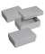 M Geschenkboxen 1,1 l grau 17,0 x 11,0 x 6,0 cm