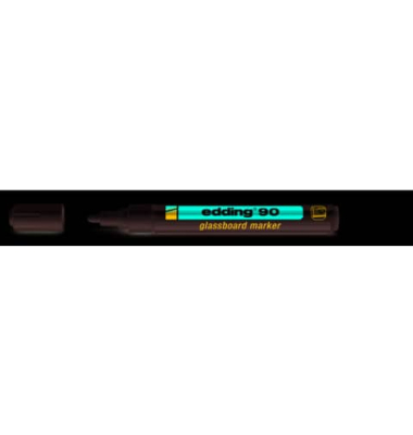  Glasboardmarker-Set 90, 4-90999, Etui, 10-farbig sortiert, 2-3mm Rundspitze