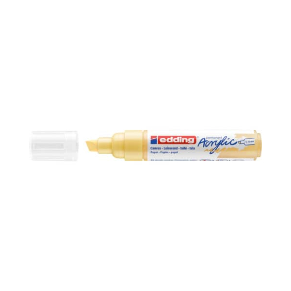 5 Stück Edding Acrylmarker 5000 pastellgelb 5-10mm Keilspitze 4057305026507 Edding